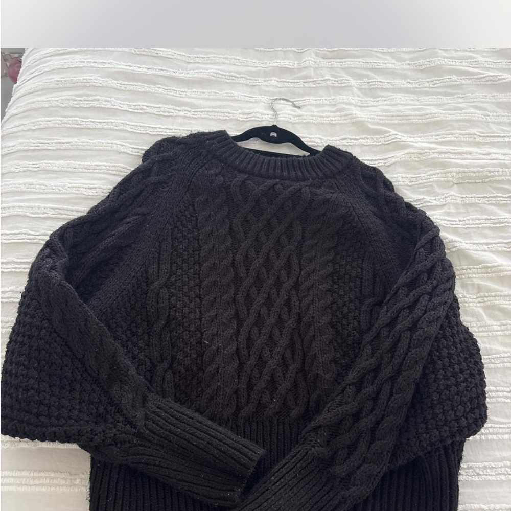 H&M Charcoal Cable Knit Sweater